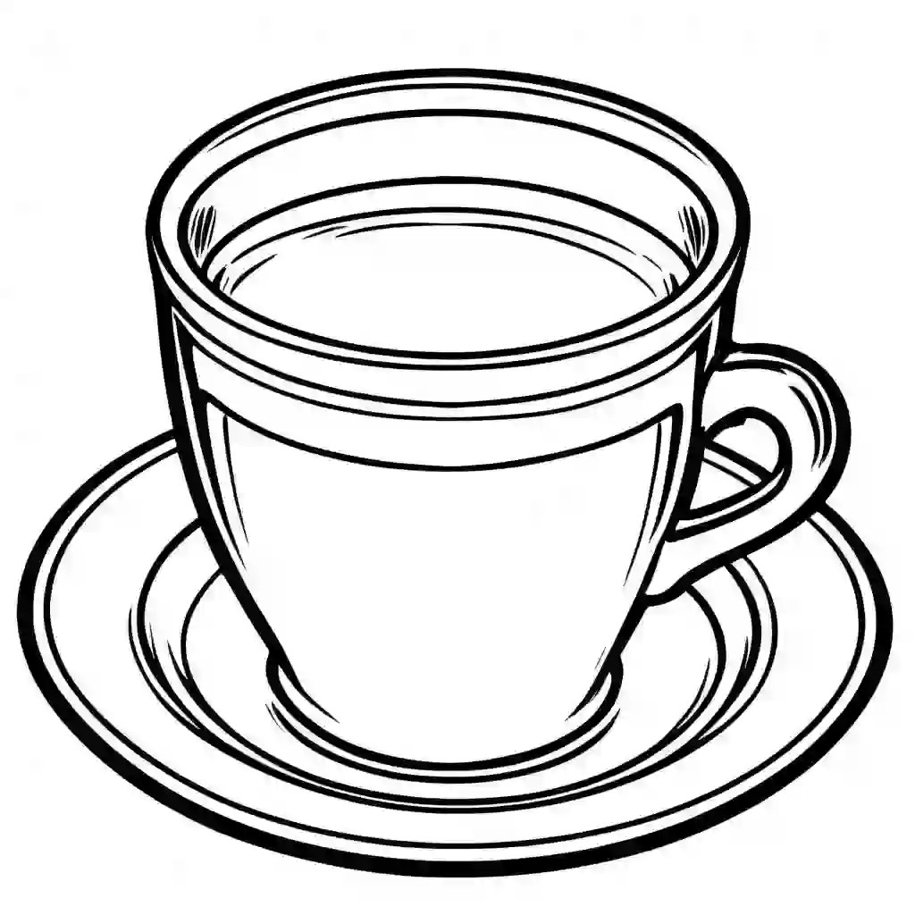 Cup coloring pages